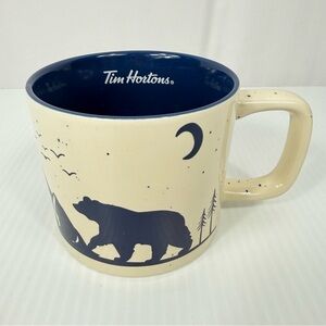 Tim Hortons Canada 2019 Collectible Holiday Coffee Mug Blue  Bear Tea Cup